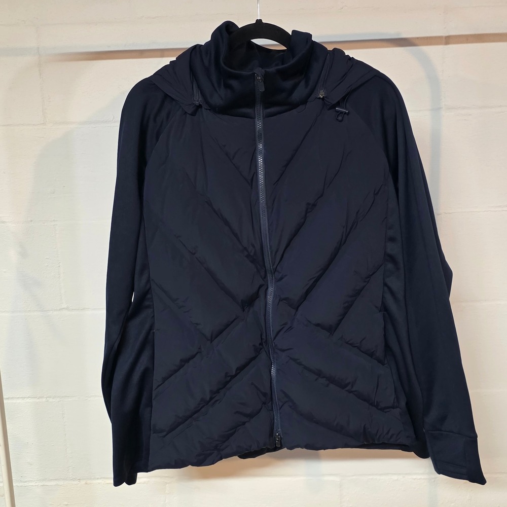 Athleta Inlet Womens Jacket Plus 1X Navy Blue Puffer‎ Athleisure Outerwear